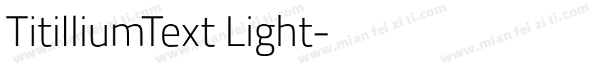 TitilliumText Light字体转换